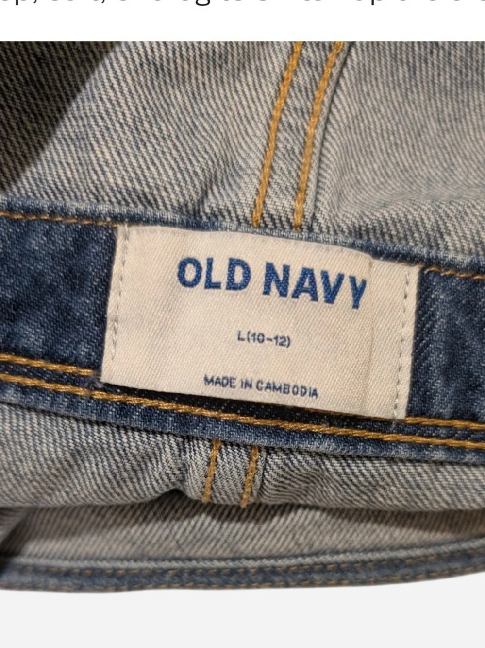 Pre-owned Old Navy Denim Short Overalls in Washed Blue